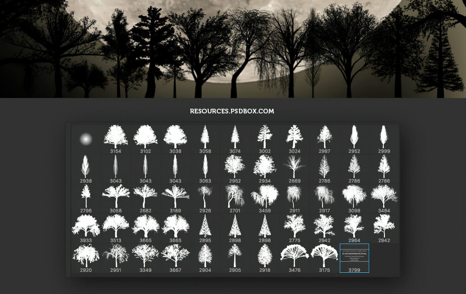 Кисти для Photoshop - Деревья