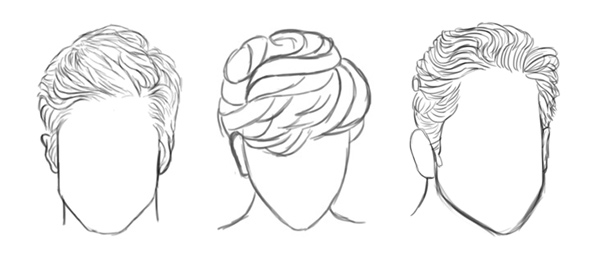Как правильно рисовать волосы у мужчин