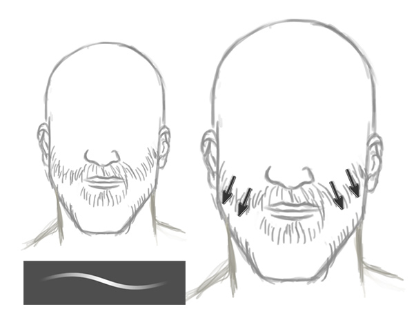 Как правильно рисовать волосы у мужчин