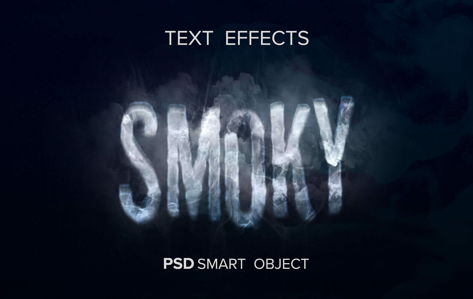 Дым (Текстовый эффект PSD)
