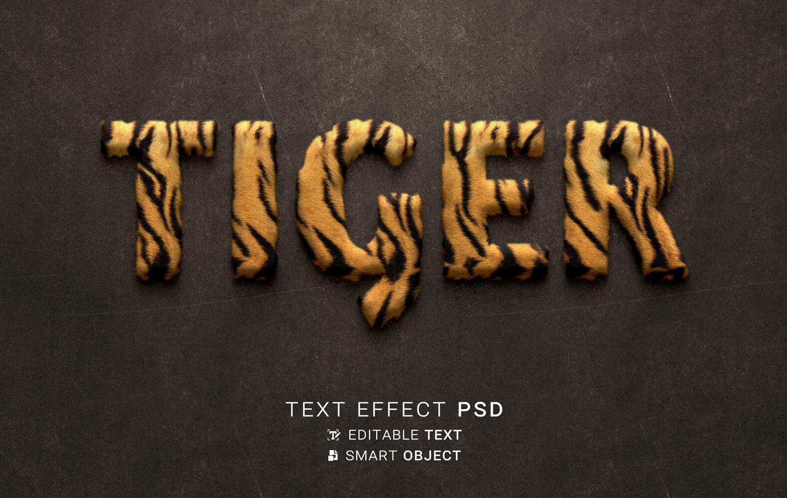Текстовый эффект Tiger (PSD)