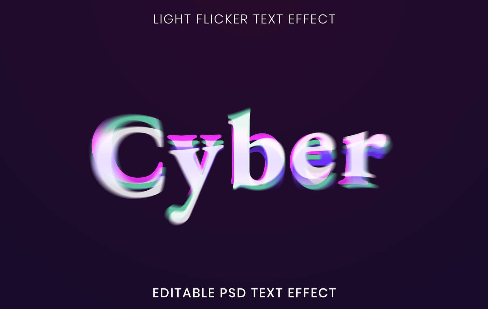 Кибер-эффект для текста (PSD)