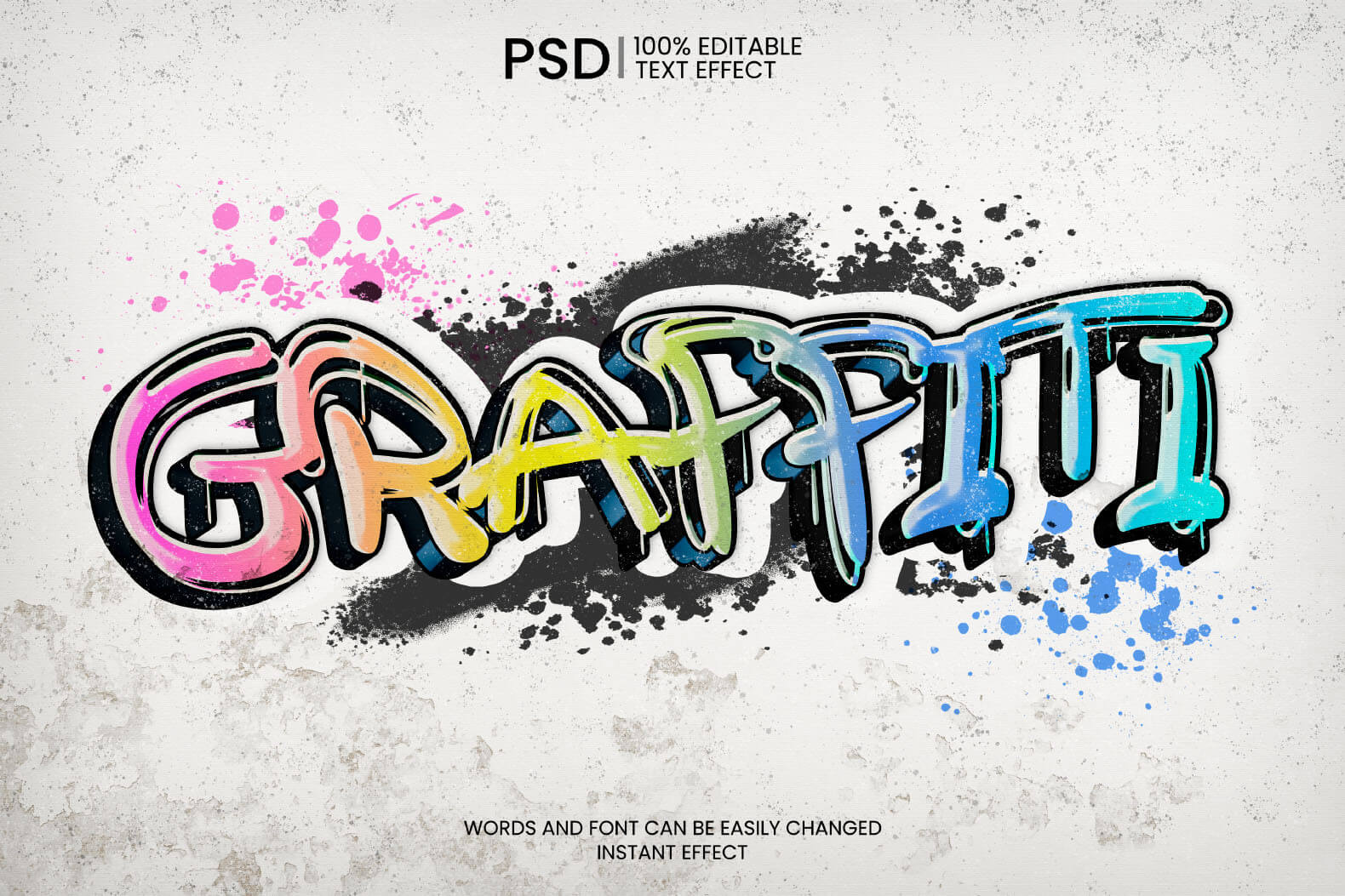 Граффити - Текстовый эффект (PSD)