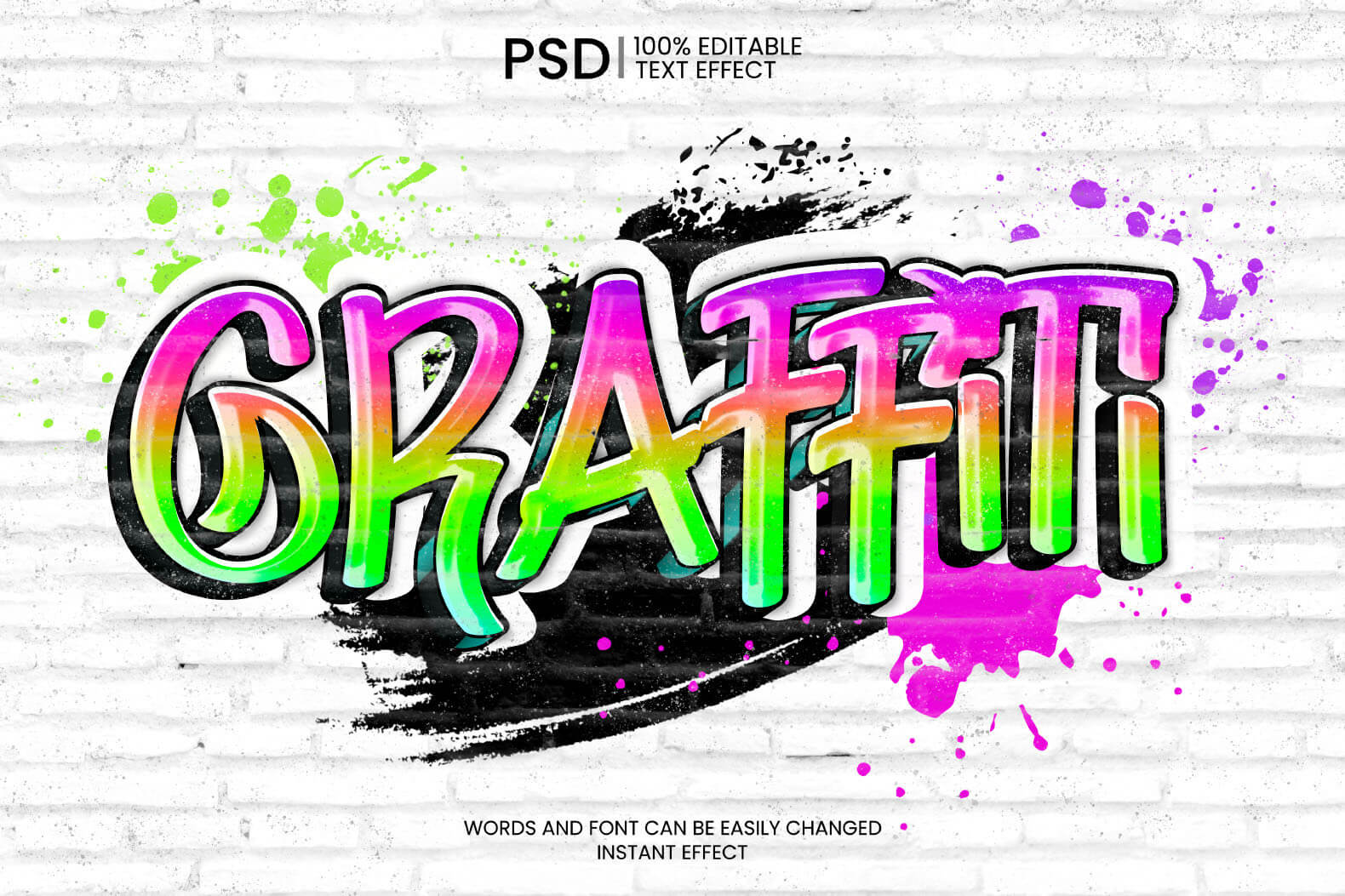 Граффити - Текстовый эффект (PSD)